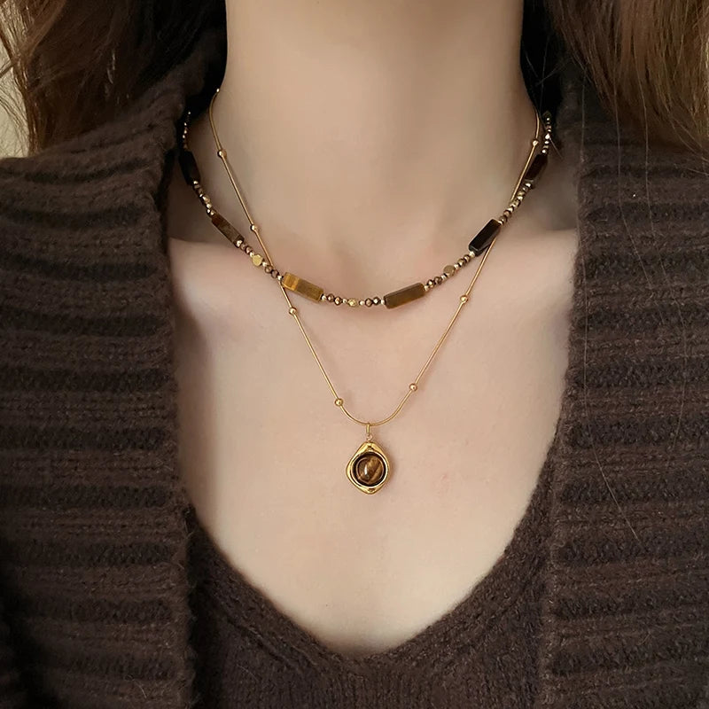 Taoya Natural Stone Elegance Necklace